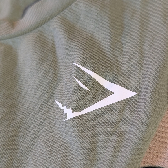 Gymshark Green Logo Tank Top Sleeveless Crew Neck Cotton Blend Mens L - Picture 3 of 5